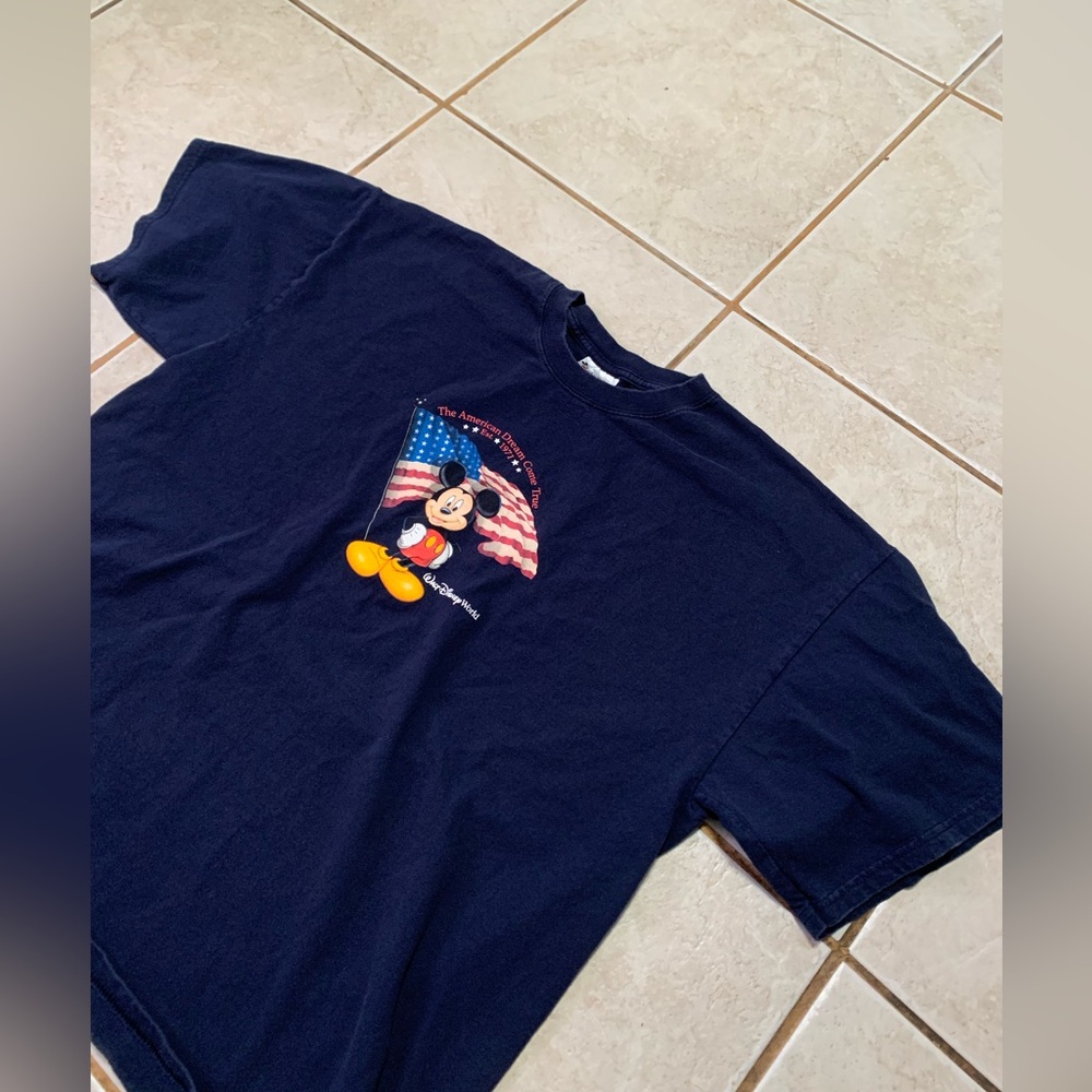 Vintage 90s Walt Disney World Size XL American Dream Come True T Shirt Mickey